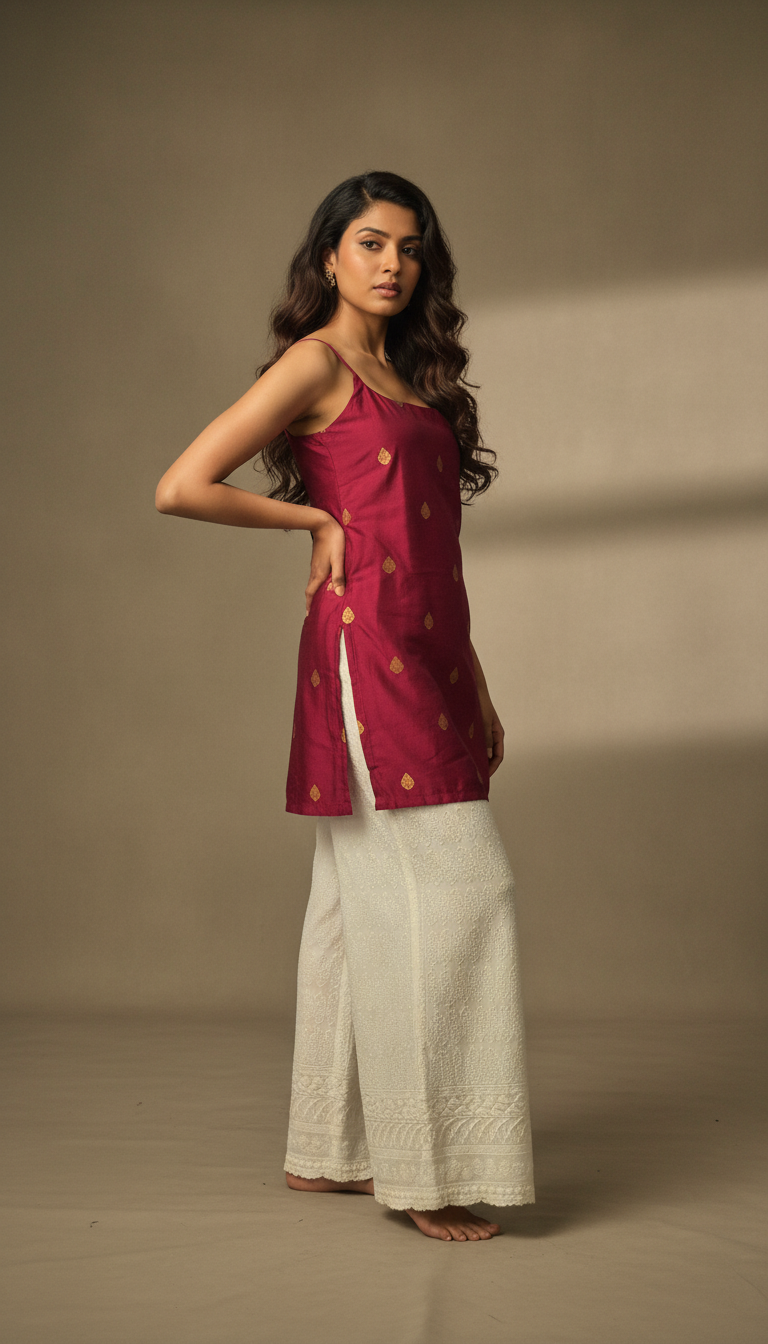 Maroon Ethnic Kurta Set